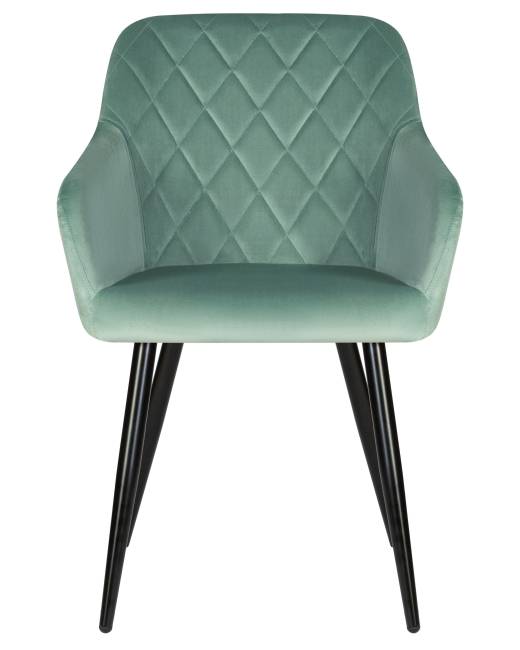 Стул обеденный DOBRIN ROBERT, черные матовые ножки, велюр V108-118 Мятный