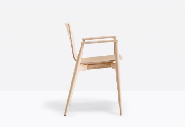 Кресло деревянное Malmo беленый ясень 575х515х780 мм