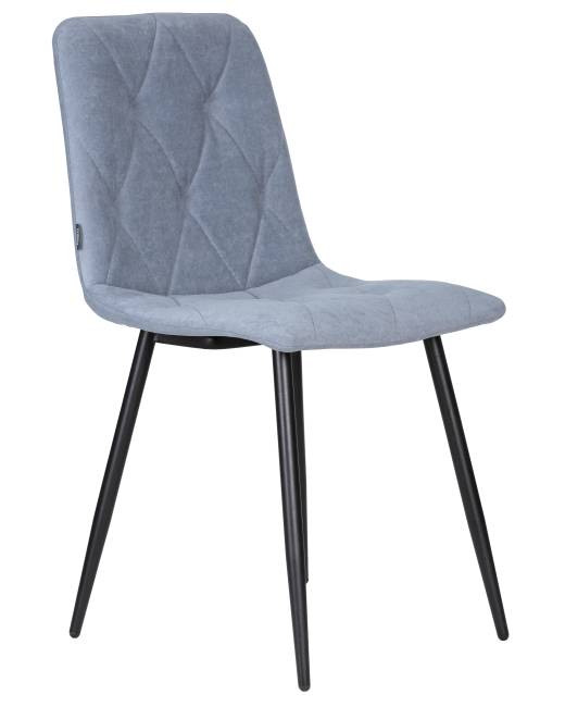 Набор 4 шт Стул обеденный DOBRIN CHILLY ROMBO, Серо-голубой Simple 26, основание черное