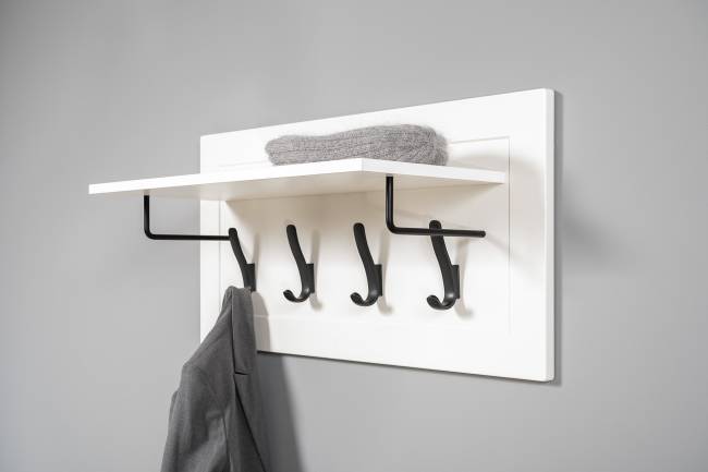 Три вешалки для верхней одежды Остин цвет белый шагрень