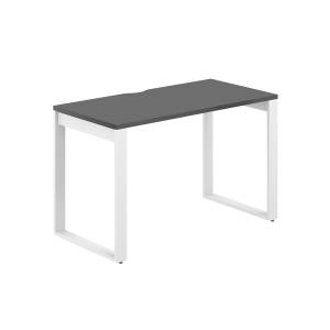 AG.104.AN.V.72.WH  / Стол 1200х700х750 / профиль О-образный: 70х20 белый; столешница с вырезом: антрацит