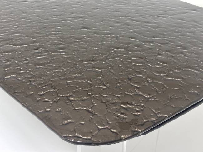 Стол LAURITS 200 GOLDEN, стекло BUBBLE  / Прозрачный каркас ®DISAUR