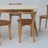 Стол Сканди 120 натур/слоновая кость со стульями Франк натур
