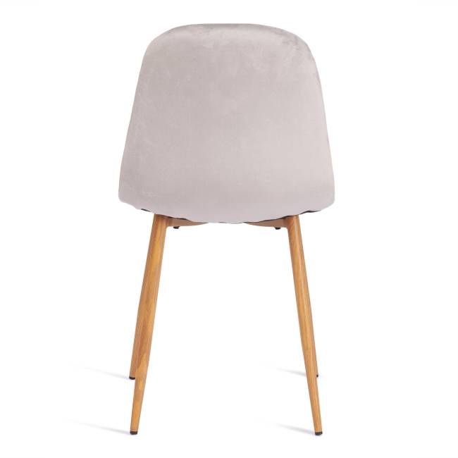 Стул BREEZE (mod. 4724) Велюр/металл , 44 х 53 х 87 см, Light grey (светло-серый) HLR14 / натуральный (Комплект из 4 шт.) светло-серый Велюр/металл
