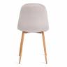 Стул BREEZE (mod. 4724) Велюр/металл , 44 х 53 х 87 см, Light grey (светло-серый) HLR14 / натуральный (Комплект из 4 шт.) светло-серый Велюр/металл