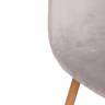 Стул BREEZE (mod. 4724) Велюр/металл , 44 х 53 х 87 см, Light grey (светло-серый) HLR14 / натуральный (Комплект из 4 шт.) светло-серый Велюр/металл