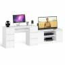 Тумба Мори МТВ1200.1 и двухтумбовый стол компьютерный МС-2 цвет белый