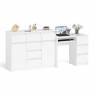Комод-тумба Мори 1200 и компьютерный стол Мори МС-6 правый цвет белый
