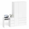 Стол компьютерный МС-6 правый и шкаф-комод с дверкой МШ-1200-1 Мори цвет белый
