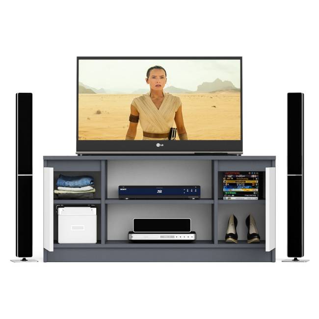 Тумба ТВ Мори МТВ1200.1 цвет графит/белый