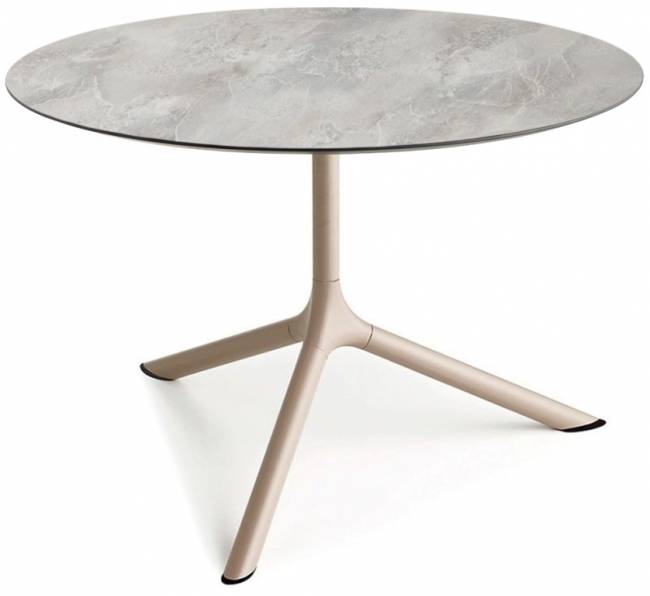 Столик ламинированный кофейный Tripe Maxi тортора, каменный Ø800х510 мм