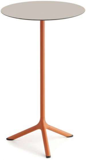 Стол ламинированный барный Tripe терракотовый, тортора Ø600х1100 мм
