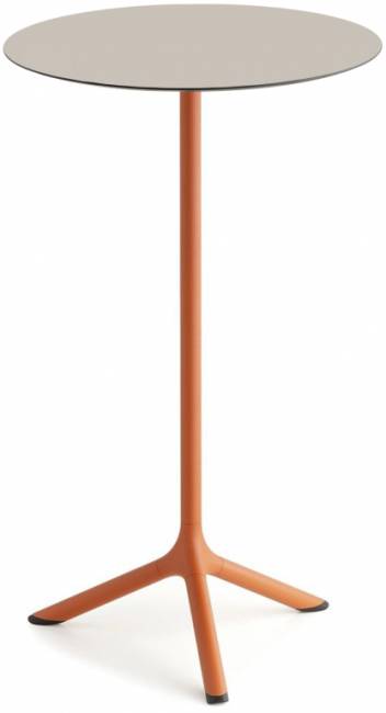 Стол ламинированный барный Tripe терракотовый, тортора Ø600х1100 мм