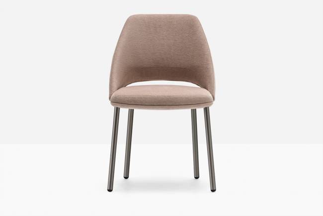 Стул с обивкой Vic титановый, розовый 510х535х810 мм Стул с обивкой Vic титановый, розовый 510х535х810 мм