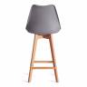 Стул барный TULIP BAR (mod. C1014H-1) / 1 шт. в упаковке пластик/дерево, 42 х 47,5 х 104 см, Grey (серый) 92717 / натуральный Grey (серый) 92717 / натуральный пластик/дерево