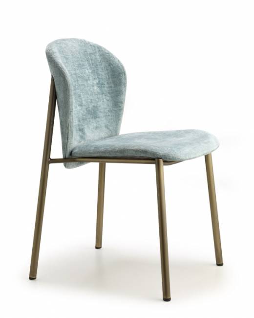 Стул с обивкой Finn винтажная бронза, светло-зеленый 480х530х780 мм