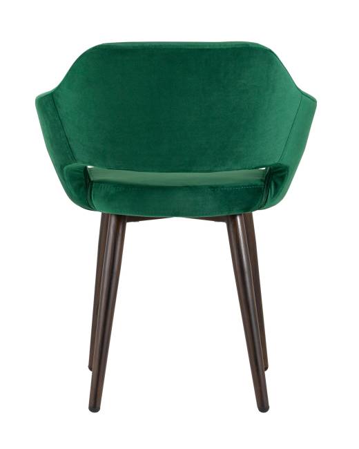 Стул с подлокотниками Саймон велюр темно-зеленый