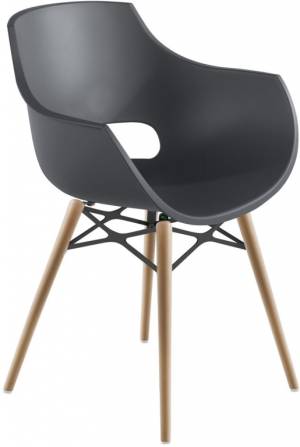 Кресло пластиковое Opal Wox Pro Beech натуральный, антрацит 590х590х820 мм