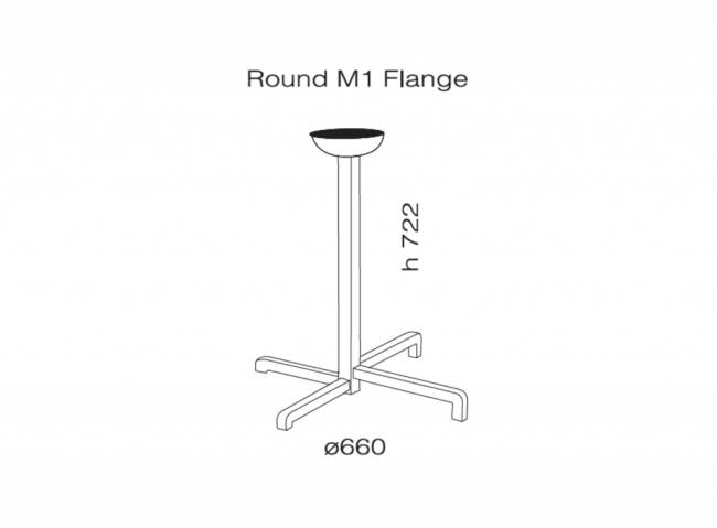 Подстолье металлическое складное Step 322 Ø660x722 мм