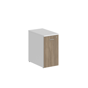 SG.902.WH.OD / Тумба-органайзер 400х700х750 / корпус белый, фасад дуб темный