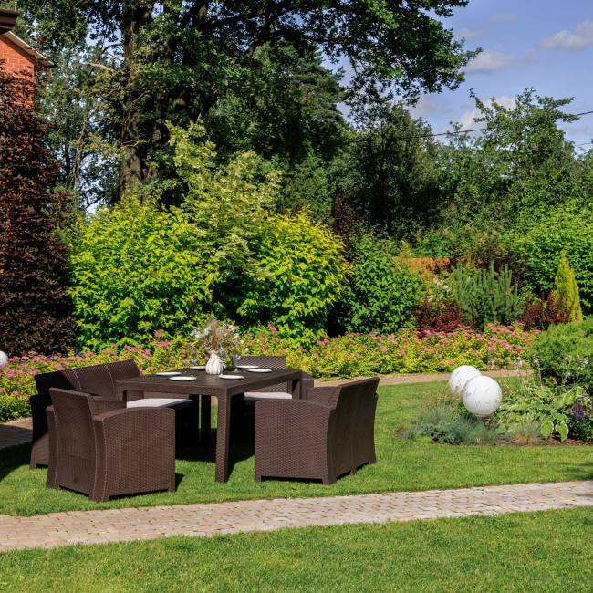 Обеденный комплект GRAND LANA LUX DINING L коричневый