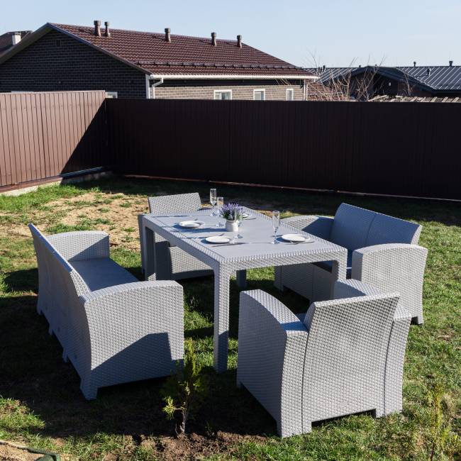 Обеденный комплект GRAND LANA LUX DINING L светло-серый