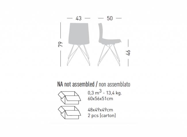 Стул на металлокаркасе с обивкой Kanvas TC Full 430х500х790 мм Стул на металлокаркасе с обивкой Kanvas TC Full 430х500х790 мм