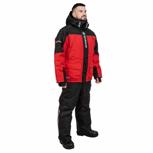 Костюм зимний рыболовный CASTOR, цв.красный, р.XL, 10/10 К, Шелтер до-50С (T-KSC-XL-52/176R) NISUS