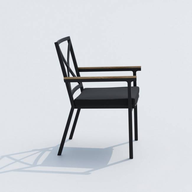 Обеденная группа CANA FESTA каркас карбон / стол стекло 180 / ткань черная Обеденная группа CANA FESTA каркас карбон / стол стекло 180 / ткань черная