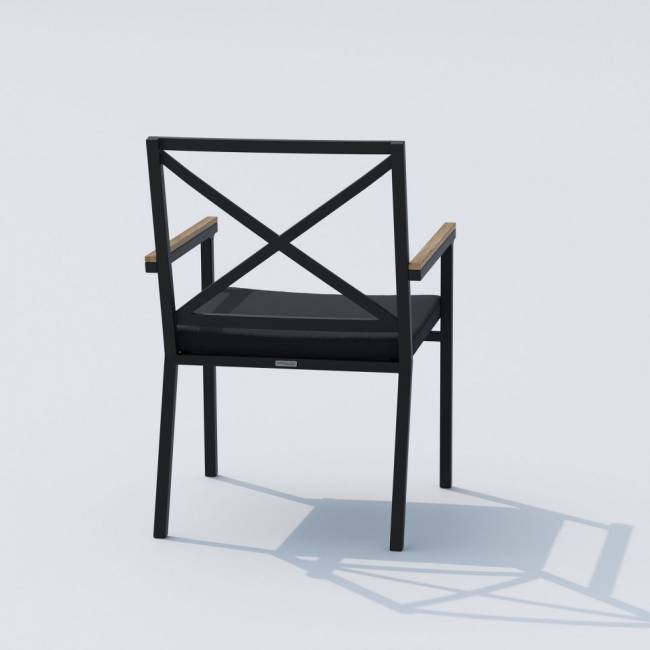 Обеденная группа CANA FESTA каркас карбон / стол стекло 180 / ткань черная Обеденная группа CANA FESTA каркас карбон / стол стекло 180 / ткань черная