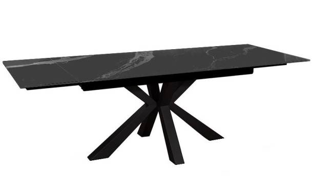 Стол DikLine SFE160 Керамика Черный мрамор/подстолье черное/опоры черные (2 уп.)