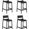Набор 4 шт Стул полубарный DOBRIN NESSA, черный (B-03)