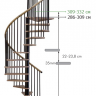 Винтовая лестница Spiral Decor silver d140