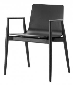 Кресло деревянное Malmo черный ясень 575х515х780 мм