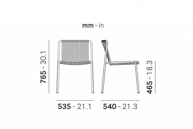 Стул металлический Tribeca коричневый 535х540х765 мм