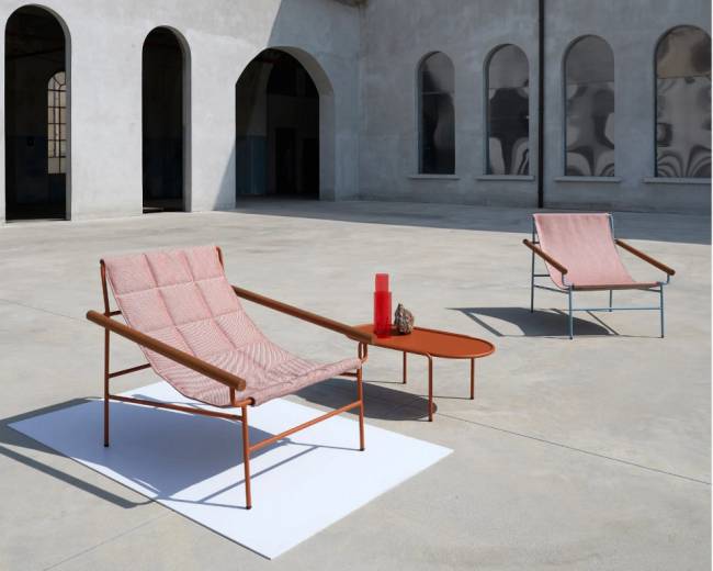 Кресло лаунж металлическое Dress Code Smart Outdoor голубой, розовый 750х860х745 мм Кресло лаунж металлическое Dress Code Smart Outdoor голубой, розовый 750х860х745 мм