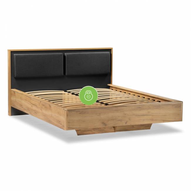 Кровать Клауд 140х200 парящая дуб крафт золотой / антрацит