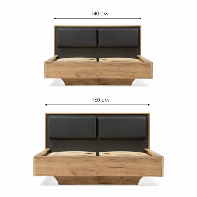 Кровать Клауд 140х200 парящая дуб крафт золотой / антрацит