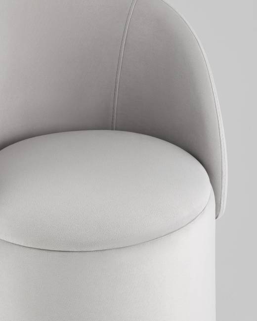 Пуф-трансформер Таунсвилл вращающийся с ящиком велюр светло-серый