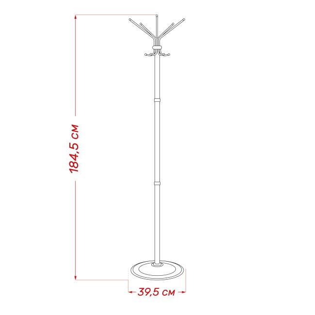 Вешалка напольная Leset Каро-2 Серый