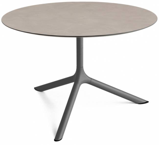 Столик ламинированный кофейный Tripe Maxi антрацит, тортора шпатель Ø800х510 мм Столик ламинированный кофейный Tripe Maxi антрацит, тортора шпатель Ø800х510 мм