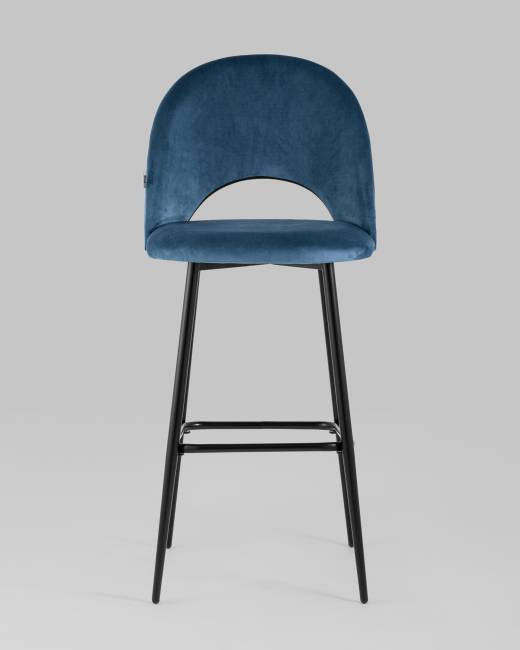 Стул барный Меган SN велюр пыльно-синий