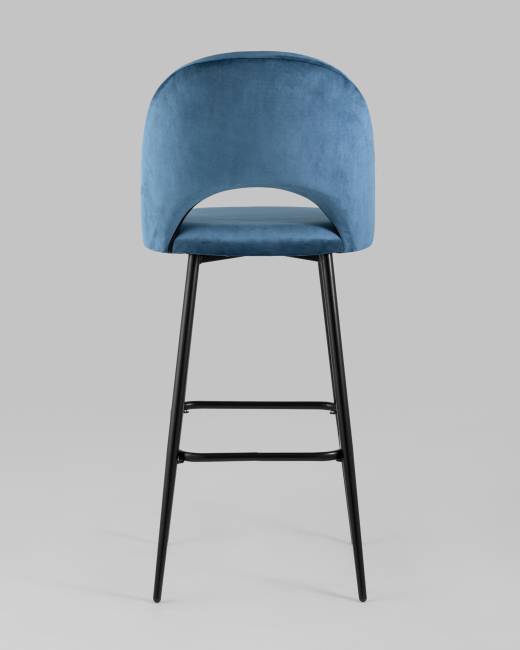 Стул барный Меган SN велюр пыльно-синий