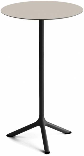 Стол ламинированный барный Tripe черный, тортора Ø600х1100 мм