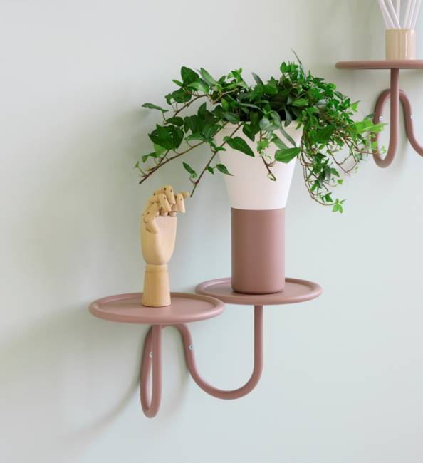 Подставка для цветов настенная Mimosa карамельный 420х215х230 мм