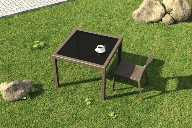 Стул пластиковый плетеный Verona коричневый 470х620х820 мм Стул пластиковый плетеный Verona коричневый 470х620х820 мм