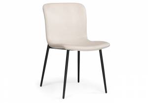 Стул на металлокаркасе Игон бежевый / черный муар