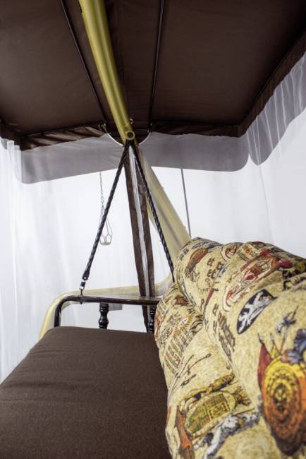 Качели садовые "Эгоист", четырехместные, золото