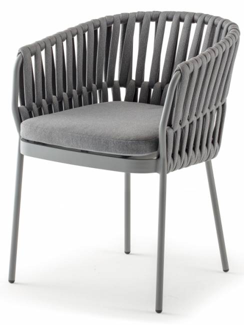 Кресло плетеное с подушкой Soho титан 600х580х780 мм