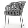 Кресло плетеное с подушкой Soho титан 600х580х780 мм